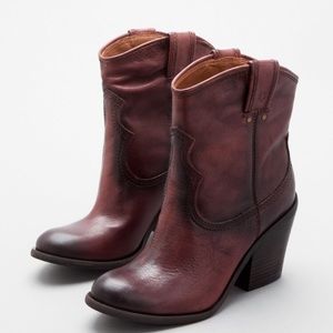 Lucky Brand Leather Western Booties